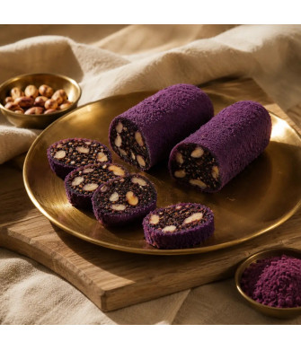 Böğürtlen Aromalı Fındık Parçacıklı Lokum