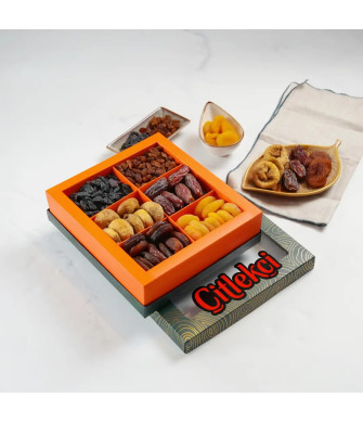 Hediyelik 6 lı Kuru Meyve Kutusu net:750 gr