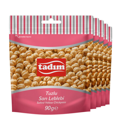 Kavrulmuş Tuzlu Sarı Leblebi 5 x 90 gr