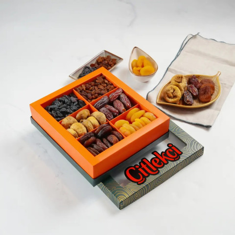 Hediyelik 6 lı Kuru Meyve Kutusu net:750 gr
