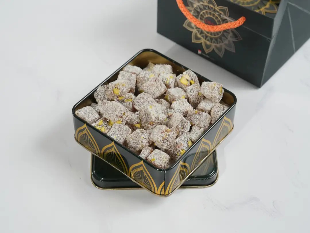 Hediyelik Hindistan Cevizli Çifte Kavrulmuş Lokum net:300 gr