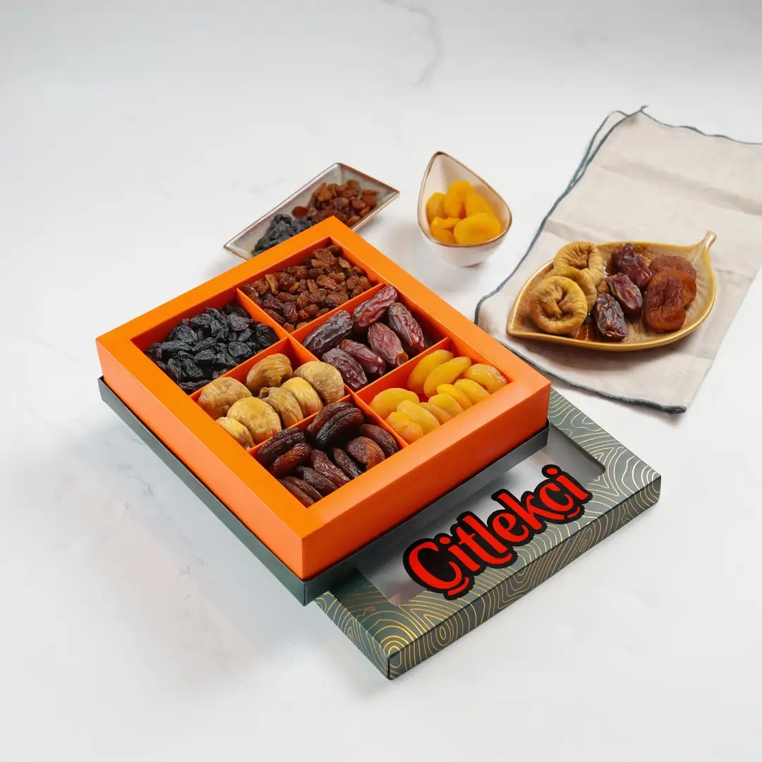 Hediyelik 6 lı Kuru Meyve Kutusu net:750 gr